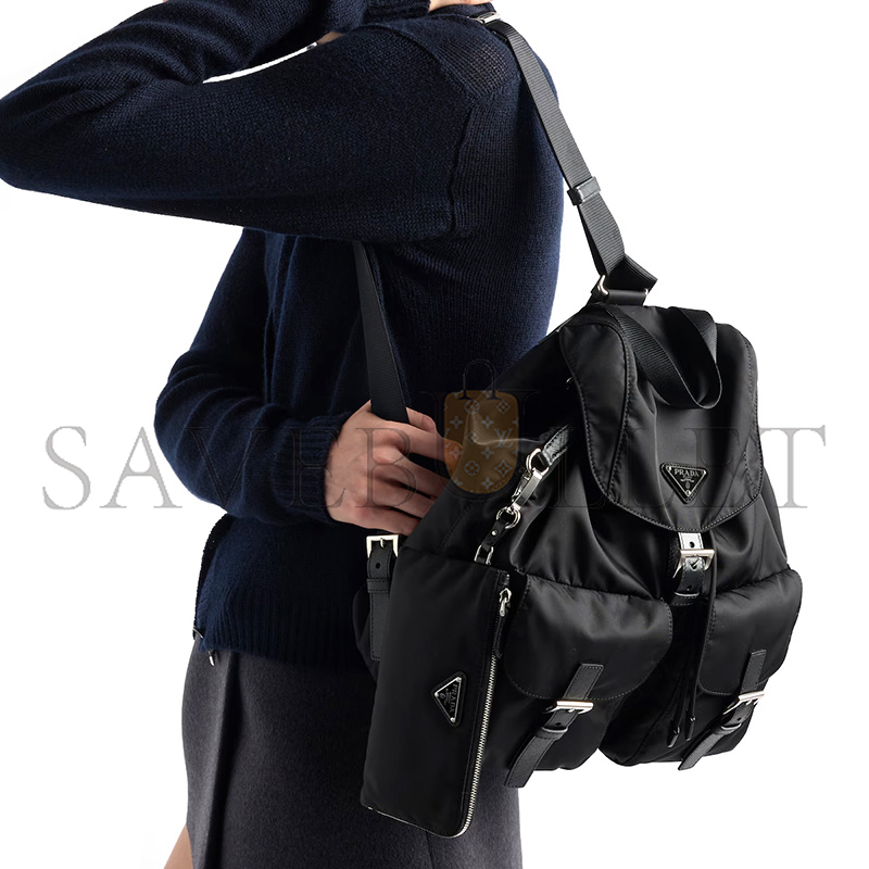 PRADA MEDIUM RE-NYLON BACKPACK WITH POUCH 1BZ811 (32*30*15cm)